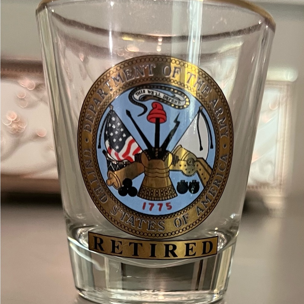U.S. Army Retired Shot Glass